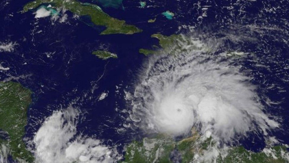 Hurricane Matthew in the Caribbean Sea (30 September 2016)
