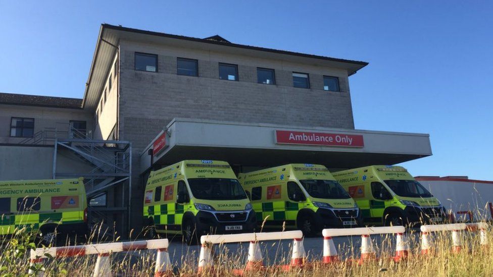 Ambulances at the Royal Cornwall Hospital