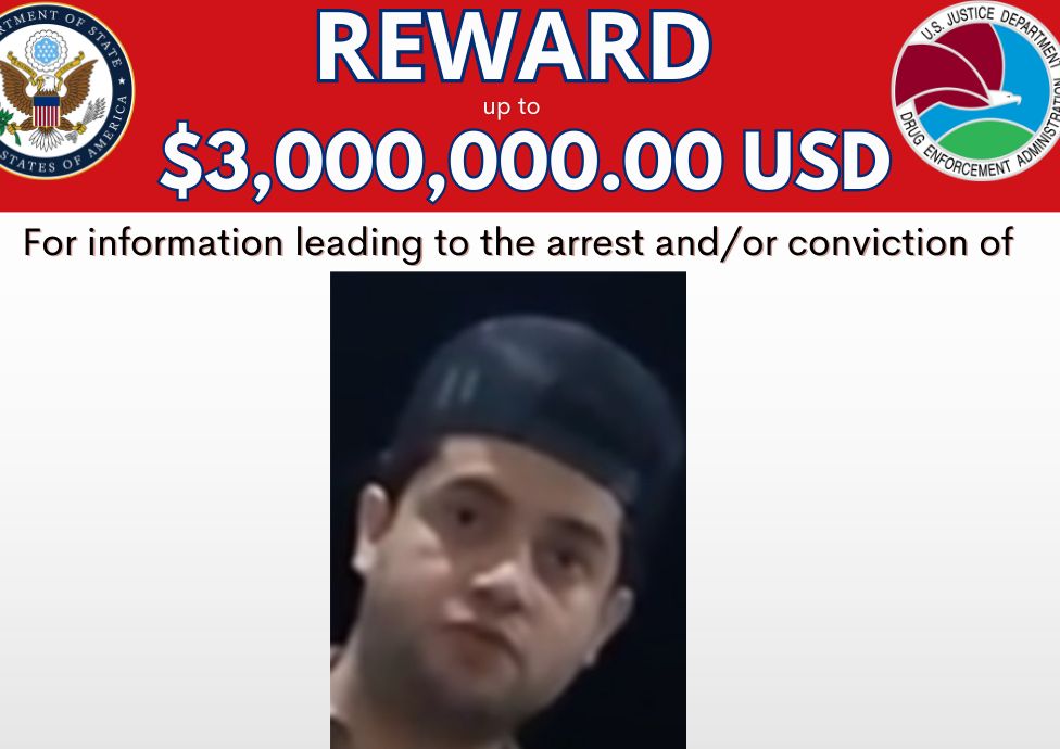 DEA poster offering a reward for information leading to the capture of El Nini