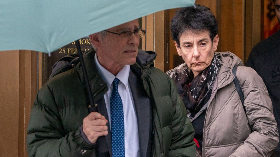 Barbara Fried and Allan Joseph Bankman, parents of FTX Co-Founder Sam Bankman-Fried, depart from federal court on March 28, 2024 in New York City.