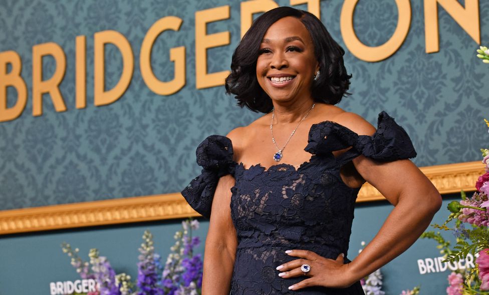 Executive producer Shonda Rhimes arrives for Netflix's "Bridgerton Season 3" premiere at Alice Tully Hall on May 13, 2024, in New York City.