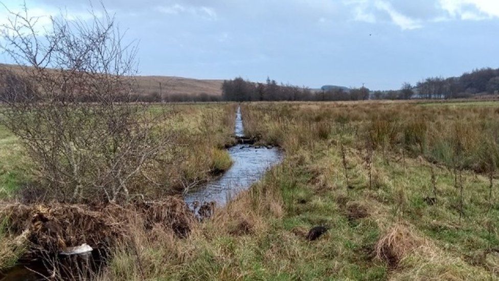 Howgill Beck running in a straight line