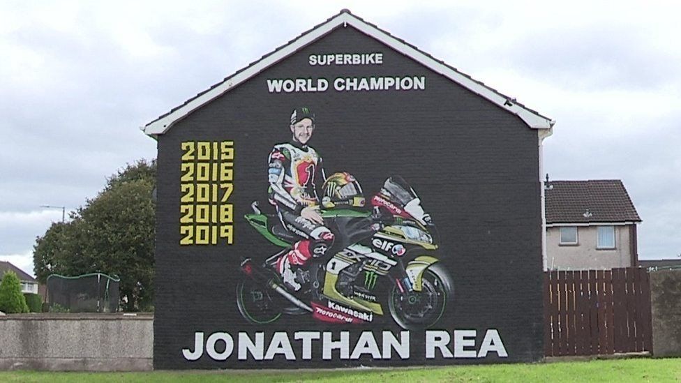 Jonathan Rea mural in Newtownards
