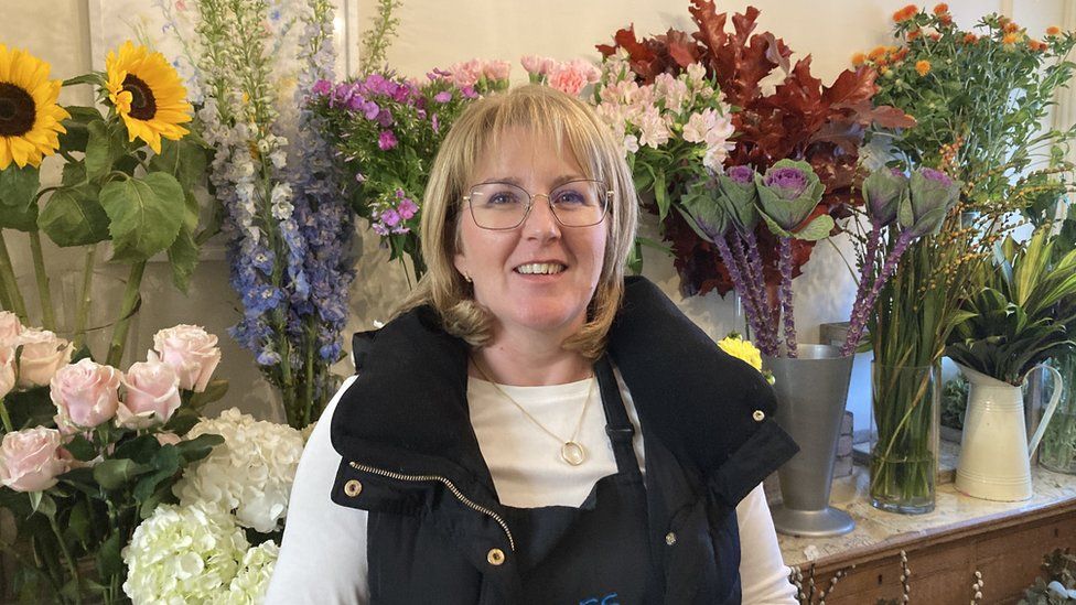 Helen Williams in her florist