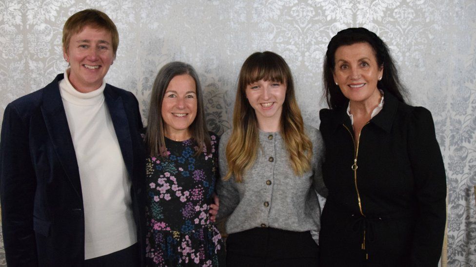Four women at a menopause event in Suffolk