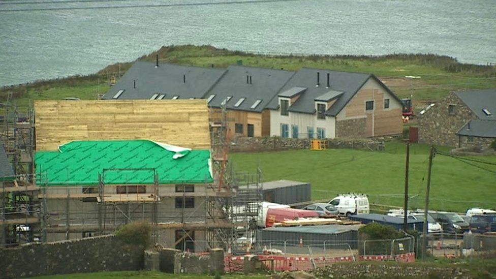 Homes being built at Plas Pistyll, Gwynedd