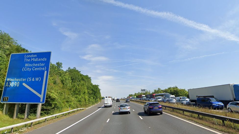 Two seriously hurt in M3 crash and assault - BBC News