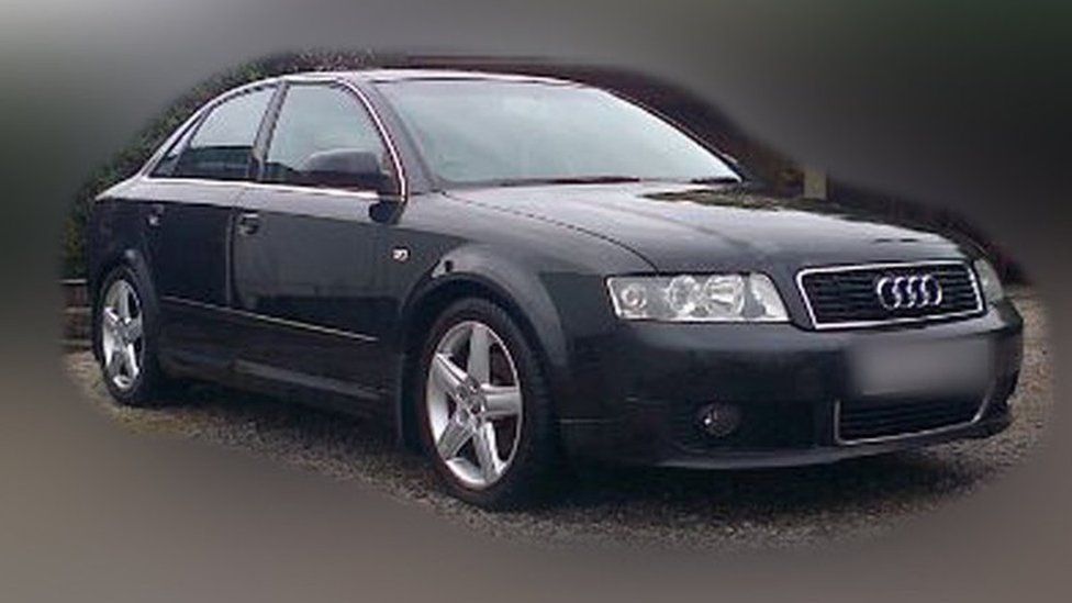 A black Audi A4, the type of car driven by David Black when he was shot dead