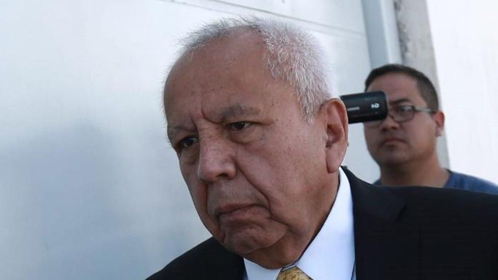 The Director of the National Institute of Migration (INM) of Mexico Francisco Garduno arrives at the federal courts in Juarez City, Chihuahua state, Mexico, 30 April 2023