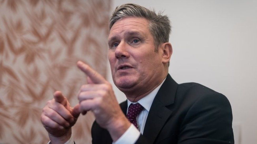 Sir Keir Starmer during a visit to discuss the pressure of soaring mortgage rates ahead of the autumn statement