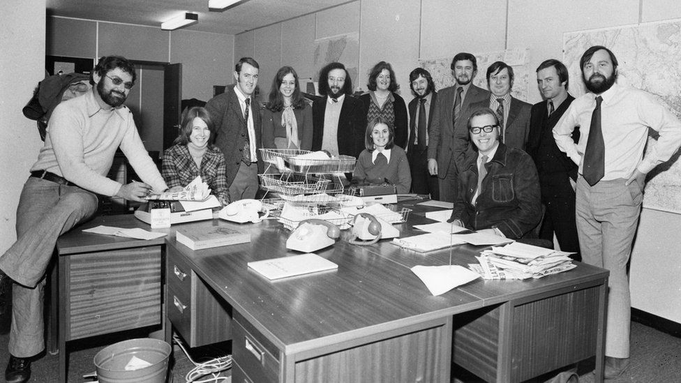The Clyde News Team pictured in the newsroom during opening week