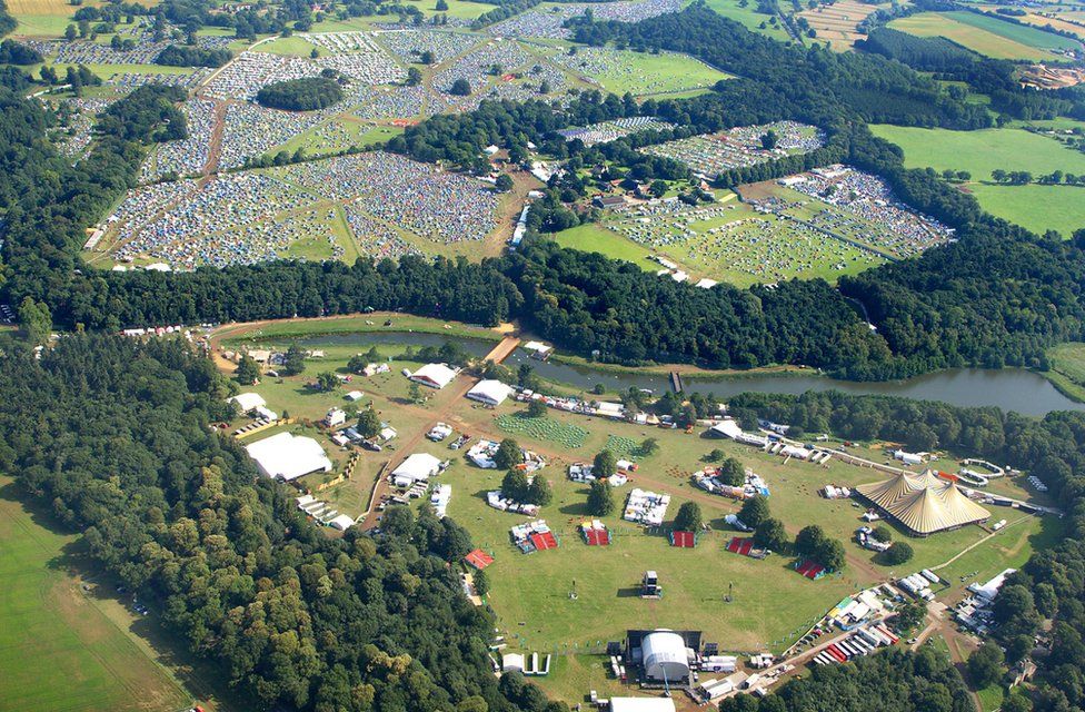 Latitude Festival aerial view from 2011