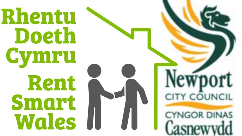 Rent Smart Wales and Newport Council logos