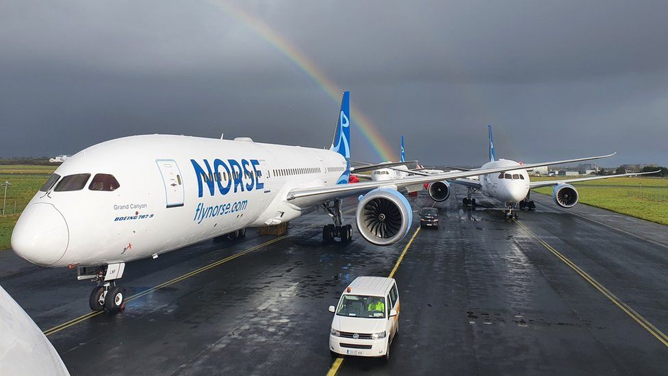 Norse planes at Oslo Airport