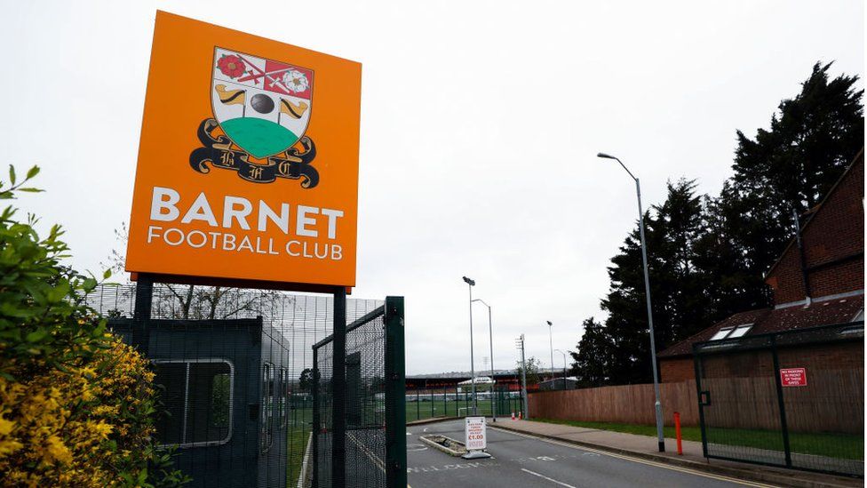 General view outside The Hive stadium, home of Barnet FC