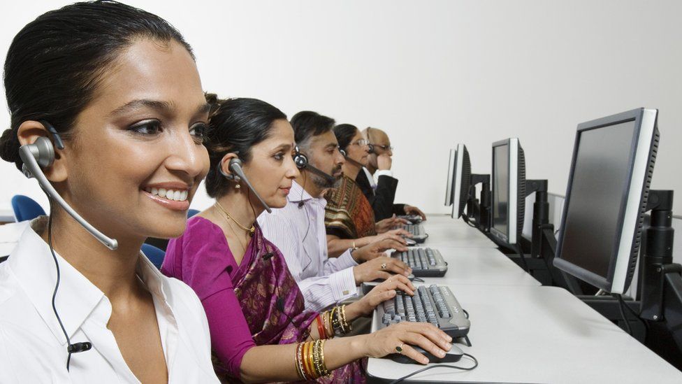 Stock image of a call centre