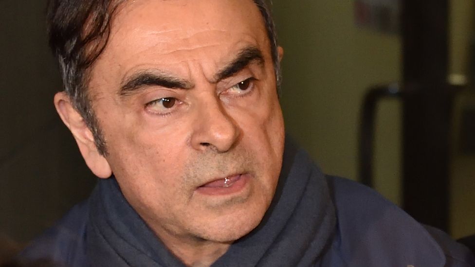 Former Nissan Chairman Carlos Ghosn in Tokyo on 3 April 2019
