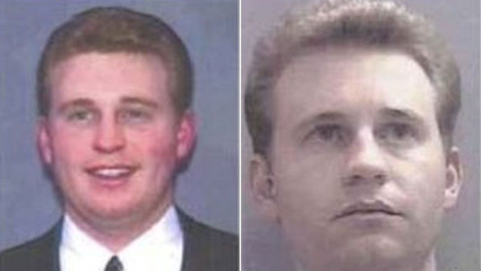Photographs of Roger Giese taken in 1998 used on an FBI wanted page