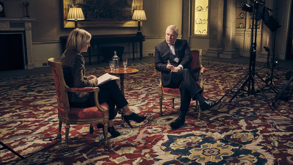 Prince Andrew speaks to the BBC's Emily Maitlis