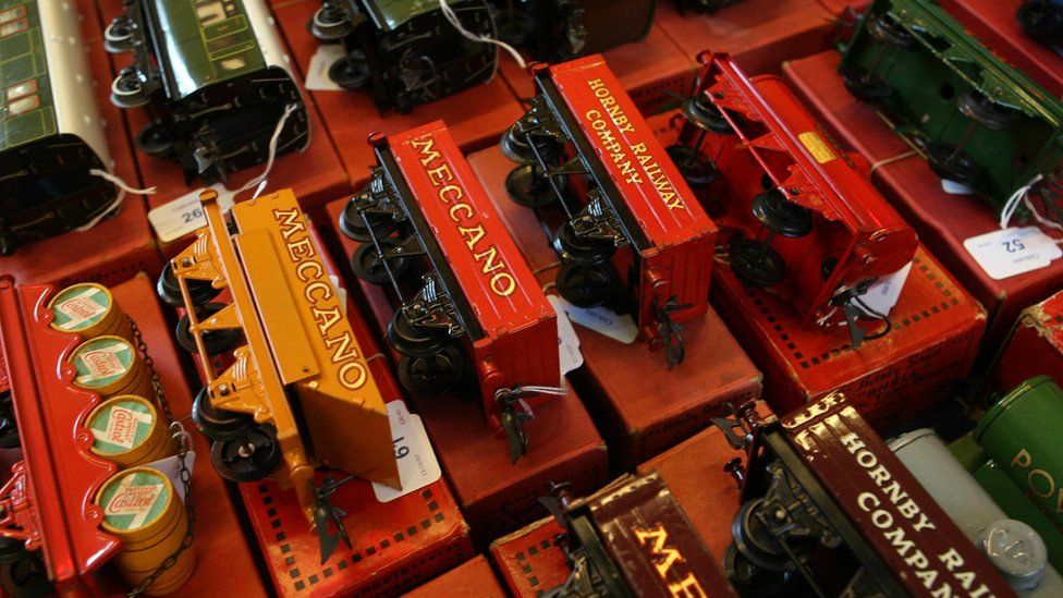 A collection of Hornby trains