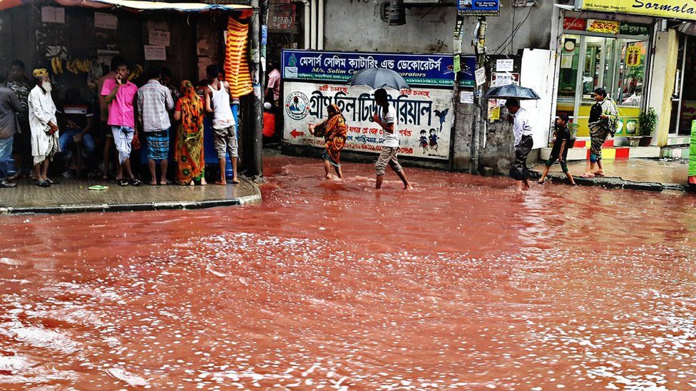 Dhaka flooding Why are there 'rivers of blood' at Eid? BBC News