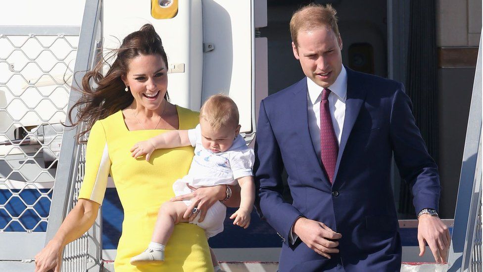 William, Kate and George arrive in Sydney Airport on 16 April 2014