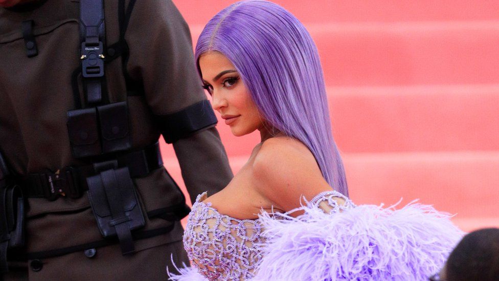Kylie Jenner poses at the 2019 Met Gala