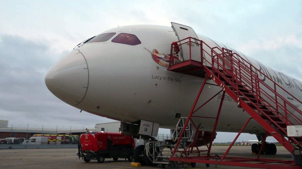 Virgin plane with green fuel