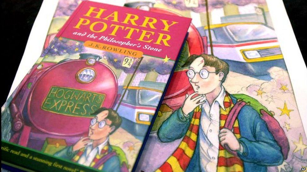 Harry Potter book and artwork