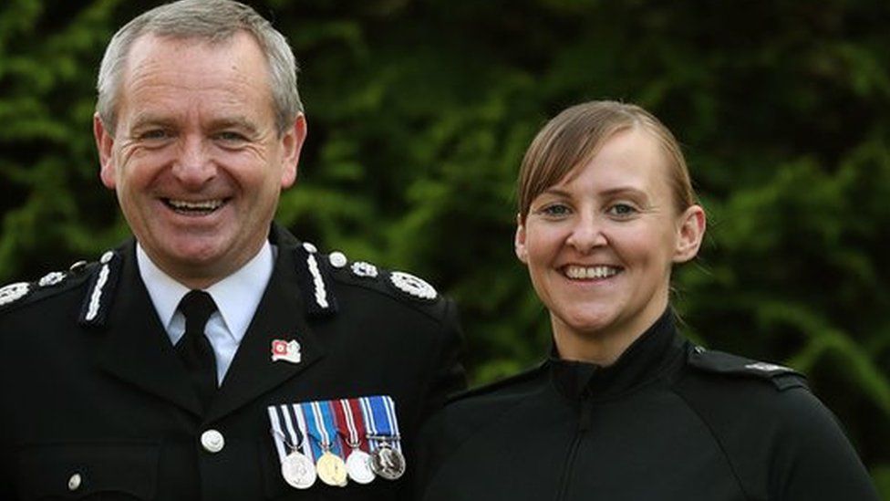 PC Kenneth McKenzie, PC Laura Sayer and Chief Constable Iain Livingstone