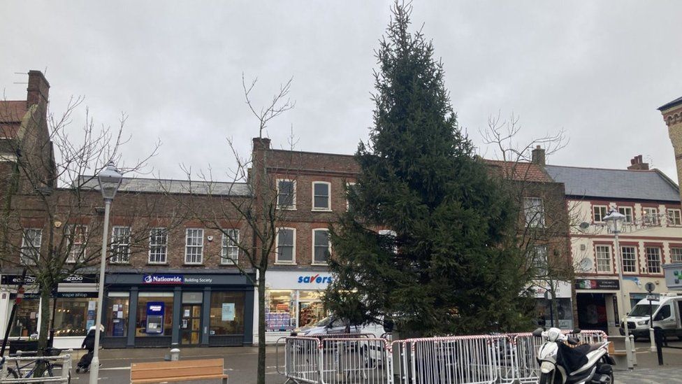 Wisbech Christmas trees still in place weeks after festive season
