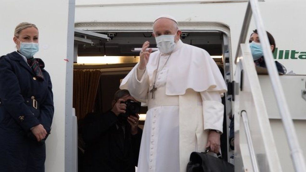Pope Francis departs from Rome