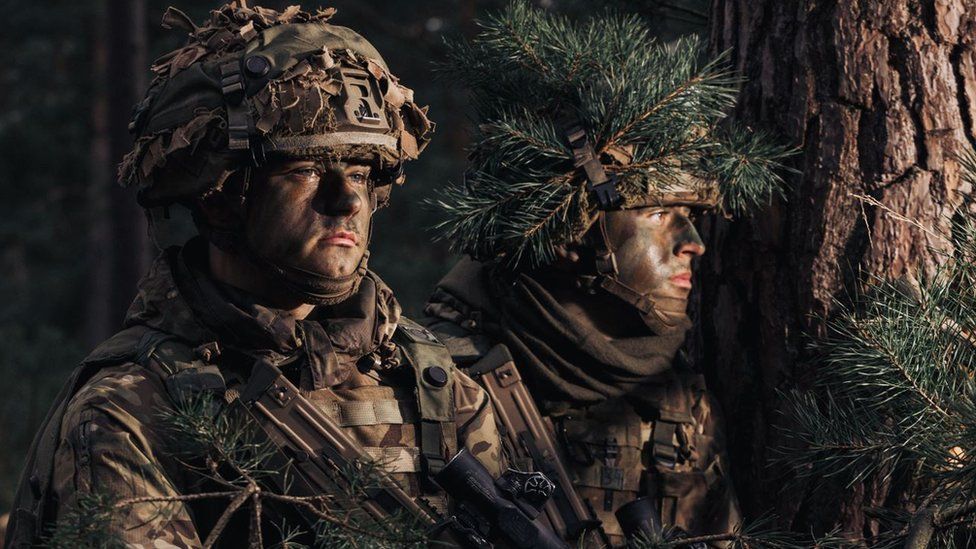 Soldiers pictured on pre-deployment training to Estonia