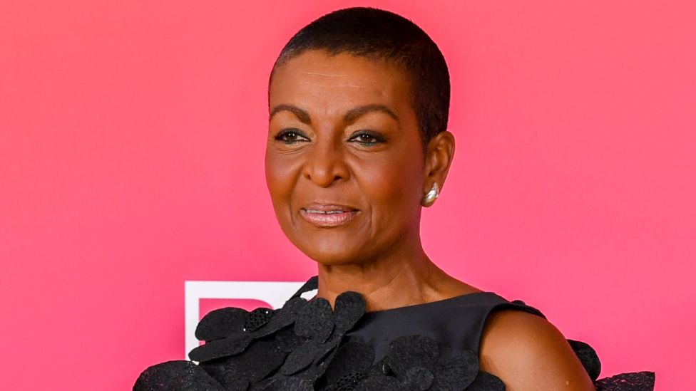 Adjoa Andoh arrives to the 54th Annual NAACP Image Awards astatine  Pasadena Civic Auditorium connected  February 25, 2023 successful  Pasadena, California