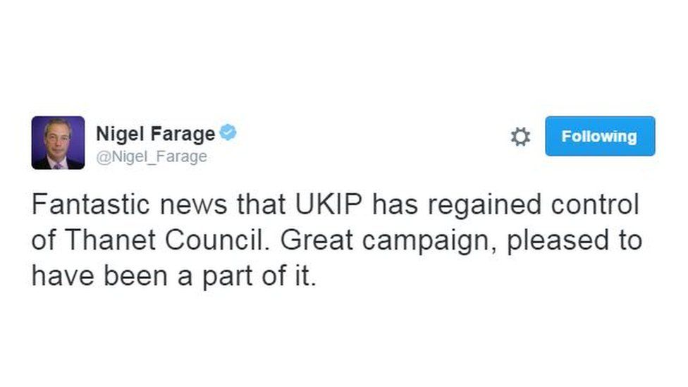 Nigel Farage tweet