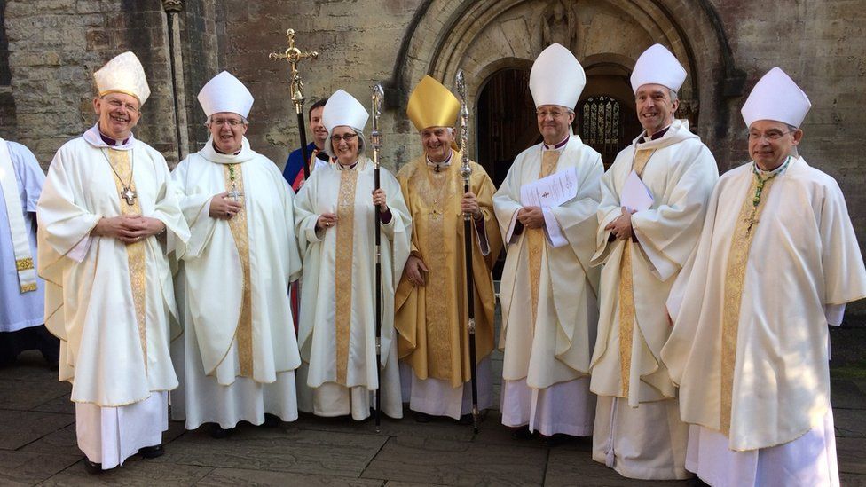 Bishop Joanna with the other serving Welsh bishops
