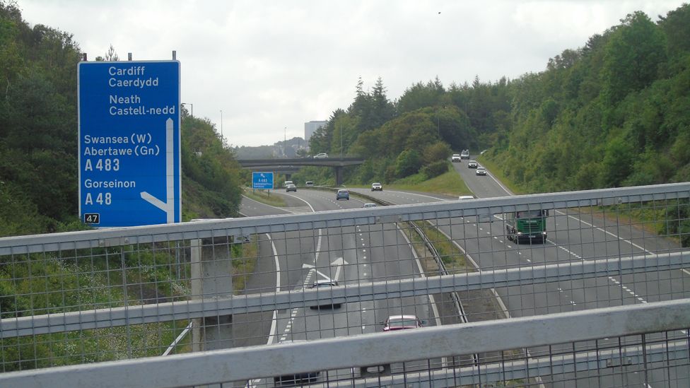 The M4 near junction 47