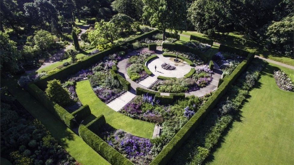 An aerial view of part of Savill Garden in Windsor Great Park