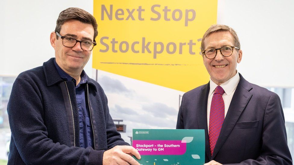 Greater Manchester Mayor Andy Burnham and Stockport council leader Mark Hunter