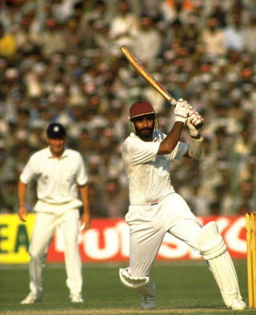 Nov 1989: Navjot Sidhu of India in action during a Nehru Cup match against England at Green Park in Kanpur, India