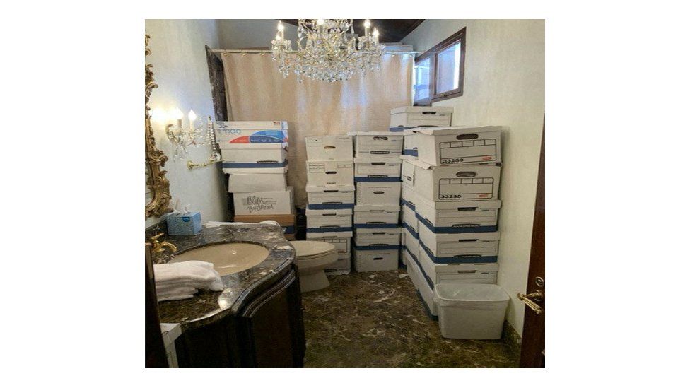 Documents stored in a bathroom at Donald Trump's Mar-a-Lago