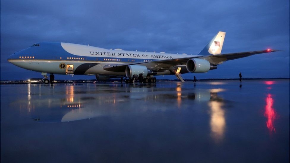 Joe Biden The plane spotters gathering for the president's arrival