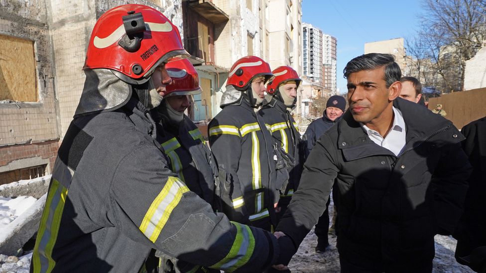 The prime minister met emergency services and residents during his visit