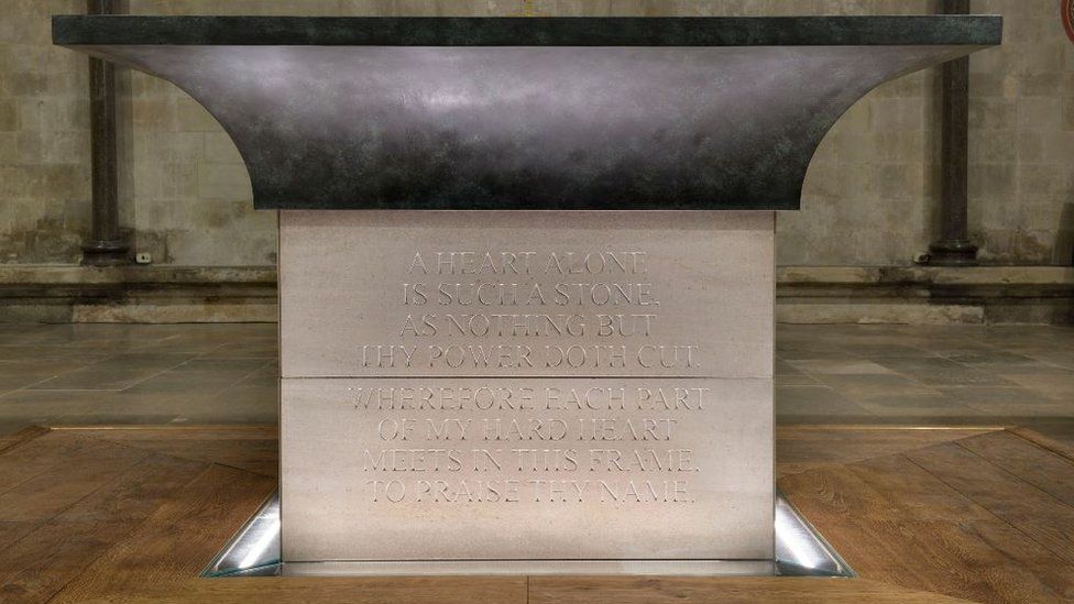 The altar in the Trinity Chapel carries an inscription from poem The Altar by George Herbert