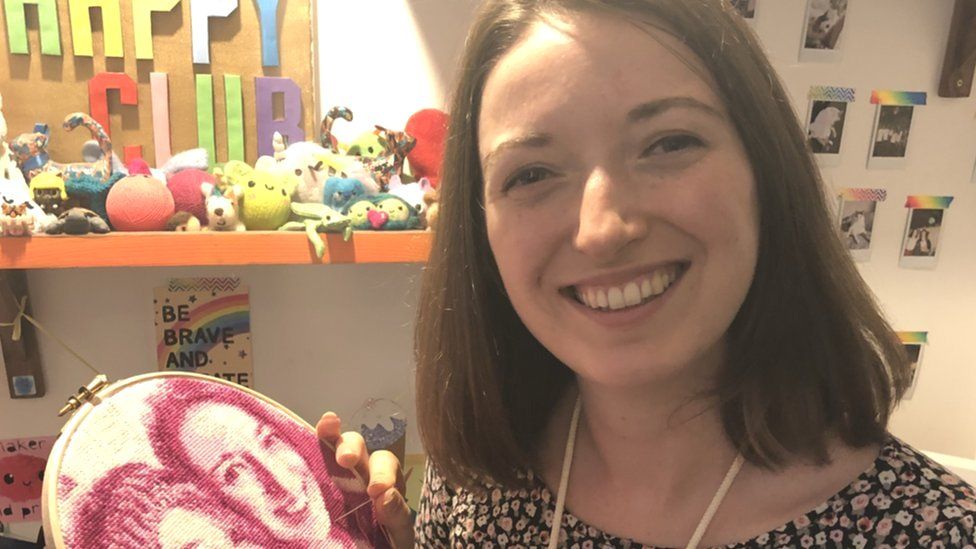 Becci Mai designs selfie cross-stitch kits