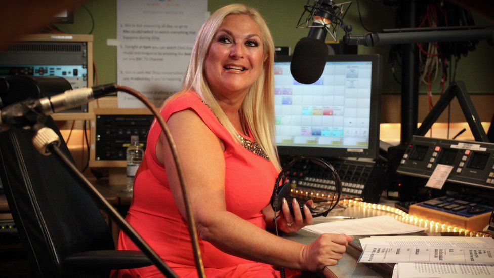 Vanessa Feltz in the Radio 2 studio