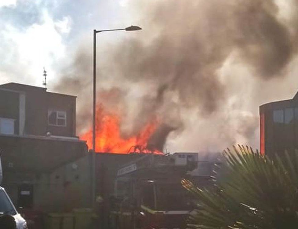 Fire in High St, King's Lynn