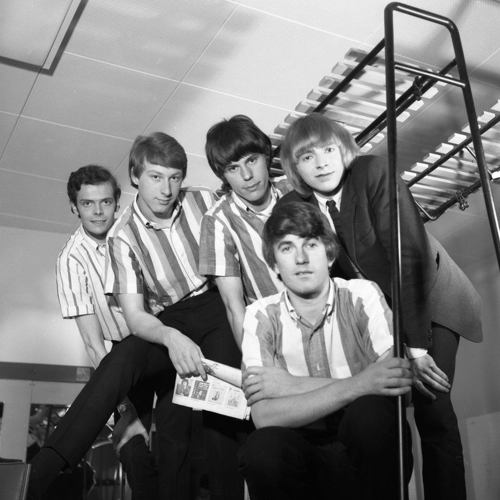 The Yardbirds, backstage at Top Of The Pops, in 1965