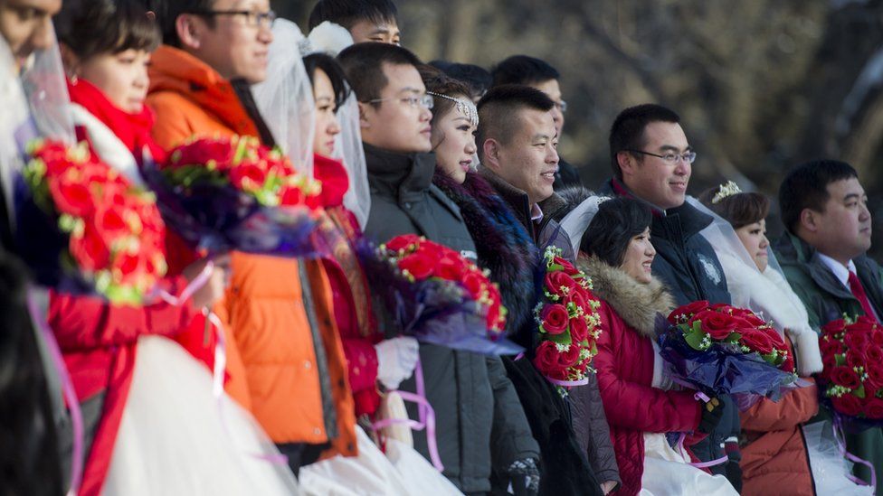 A group wedding ceremony in Heilongjiang, China in 2015
