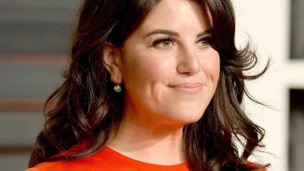 Monica Lewinsky, close up shot, at a red carpet 2015 event